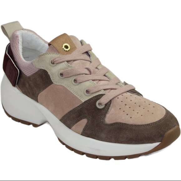 Veronica Beard Original Prototype Grey Mink Rose Dust Suede Lace-Up Sneaker SZ 6 - Picture 2 of 11